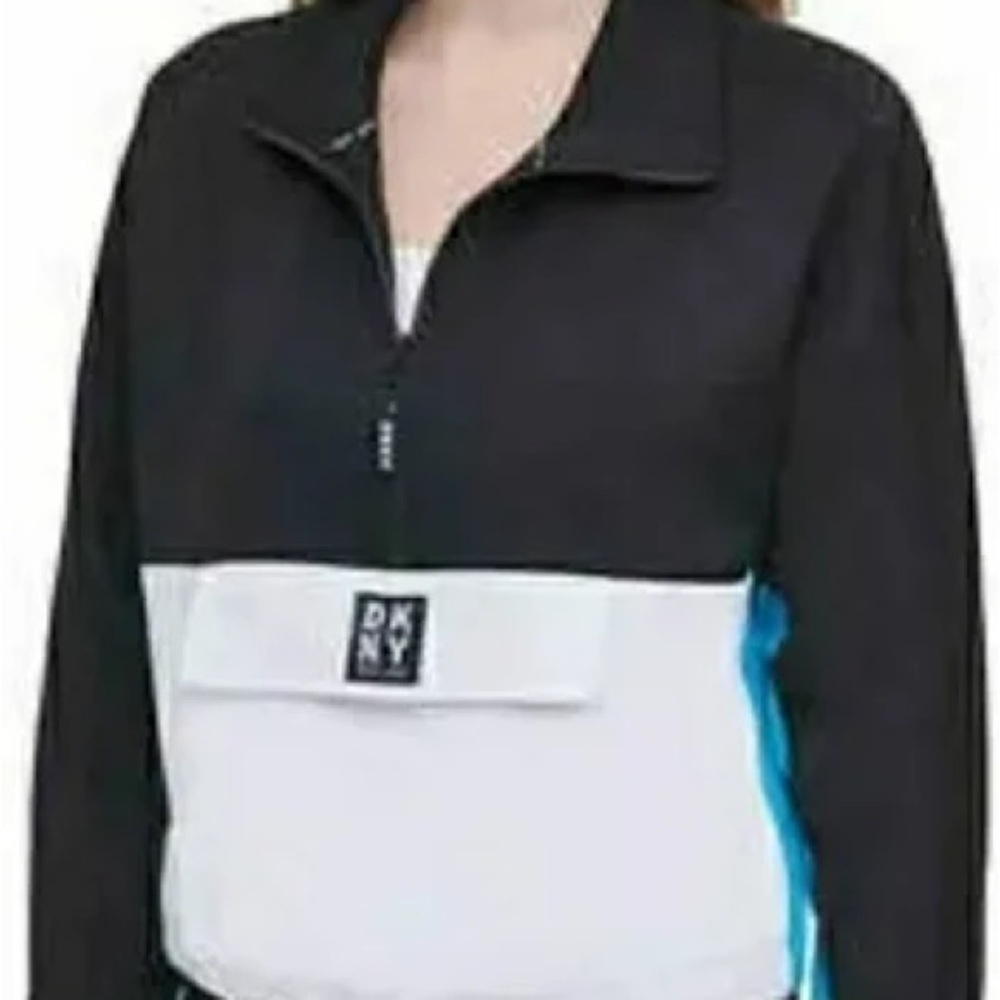 - DKNY 1/2 ZIP PULLOVER SPORTS TOP SIZE M - Picture 3 of 6